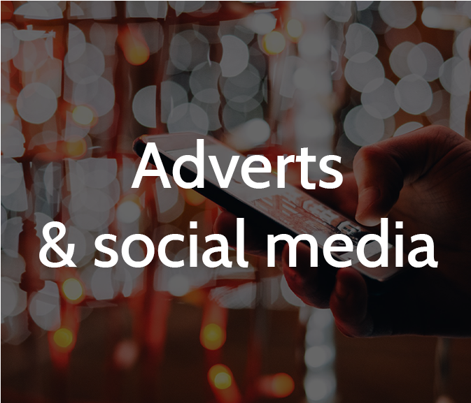 Adverts, advertisements and social media